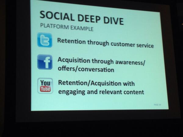 jbspar's tweet photo. How different social platforms could work for you as a marketer or brand. #smm #custserv #dma13 http://t.co/KDvFjx2LaK