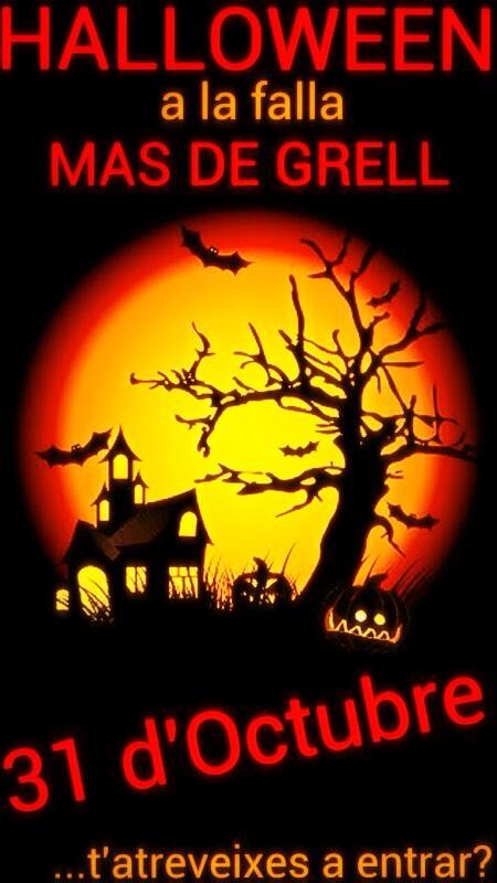 FallaMasDeGrell's tweet photo. Te atreves a disfrutar la noche de Halloween con nosotros? Pásate en horario de lotería y apúntate. http://t.co/RtCNuTM0Dv