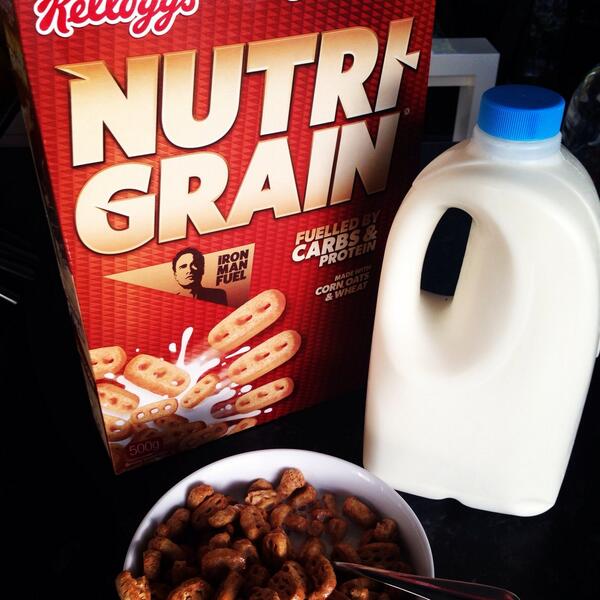 Ahhh good to have you back in my life.. #carbs #protein #stronglikeox @NutriGrainAU @Kelloggs_AU