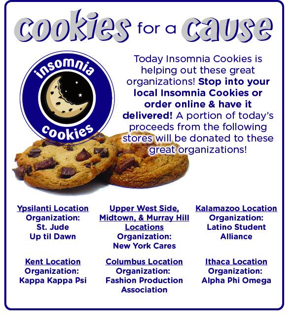 Insomnia Cookies V Twitter Support A Good Cause Today And Order Cookies From These 6 Locations Newyorkcares Nyc Cookies4acause Http T Co Dsvvixtbw1 Twitter