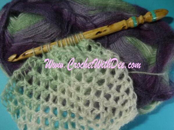 CrochetWithDee's tweet image. Playing with my new (still unidentified) stitch... I really like how it looks with mohair yarn. #swatching #Tunisian