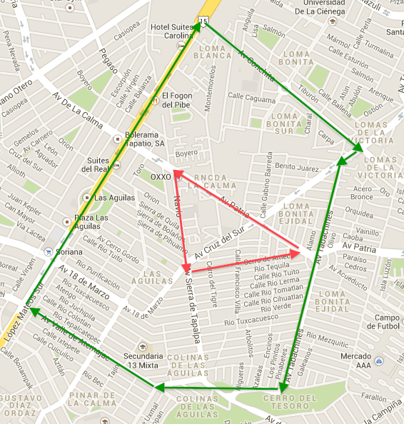 informador_JAL's tweet photo. #140de @ZapopanGobierno: Perímetro en VERDE donde ya pueden regresar a sus hogares/ En ROJO la zona de restricción. http://t.co/NBNheUOdO5