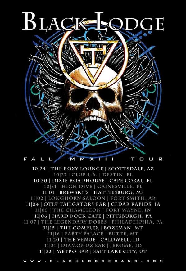 BlackLodgeUS's tweet photo. @BlackLodgeUS #falltour2013 @PopEvil #TourLife #tourposter http://t.co/GJpfA8xs1i