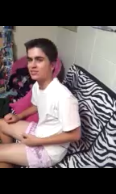 JessicaElley's tweet photo. Luke in my shorts... 
#wednesdaynight http://t.co/AEx1ozOr8O