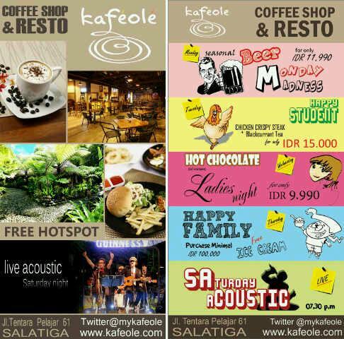 Everyday is Special. So, come to kafeole and Get Special Price for you.. :)