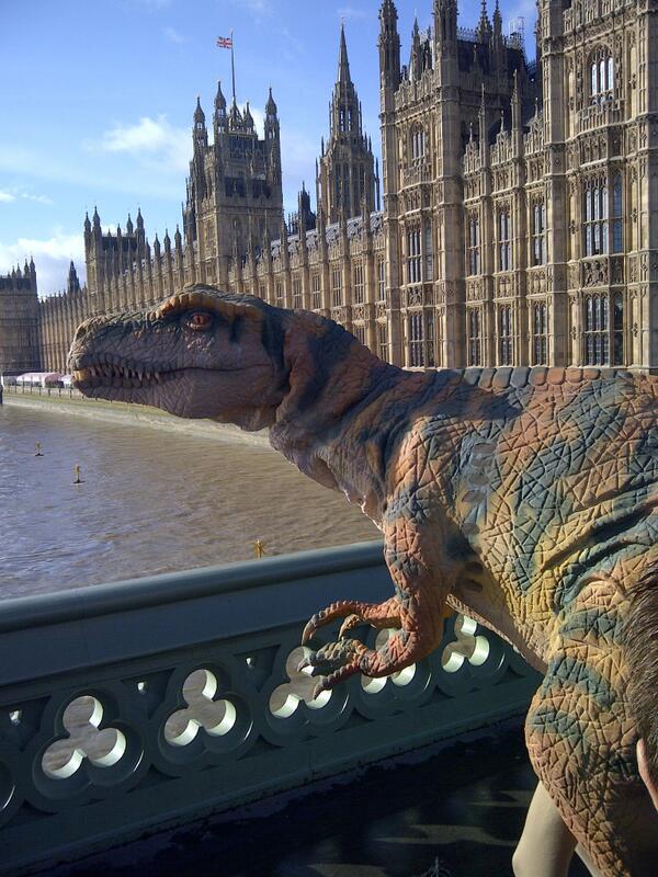 The Isle of Wight is at Westminster today promoting everything the Island has to offer - with the help of this chap.
