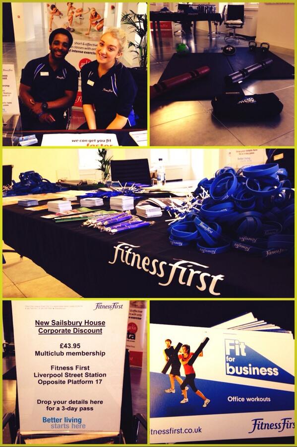 @FitnessFirstUK Phase Two of our awareness days! Today's venue #SailsburyHouse Great set up team