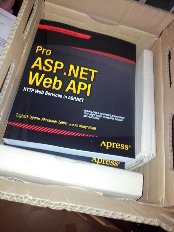 aliostad's tweet image. Wow look what just arrived... 5 copies of the book @ProAspNetWebApi #aspnetwebapi thanks #Springer