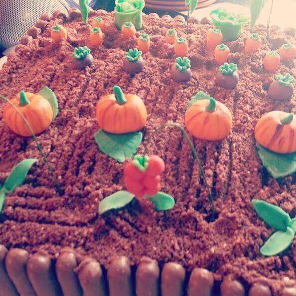 breadsweettiers's tweet photo. Vegetarian and diabetic vegetable garden patch 70th birthday cake http://t.co/Q58BkxqgX4