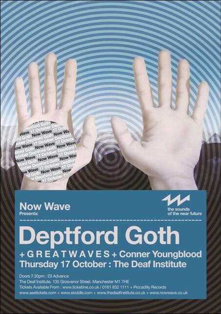 nowwave's tweet photo. STAGE TIMES FOR TONIGHT AT @DeafInstitute 9:30 - @deptfordgoth 8:30 - @GREATWAVES_ 7:45 - @Conner_YngBlood http://t.co/vQvHpAhFtS