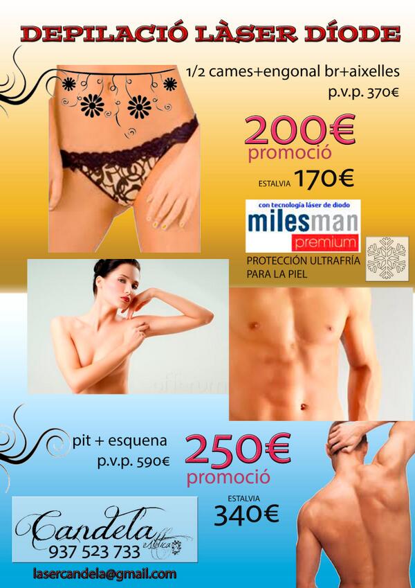 *CANDELAESTETICA&amp;MILESMAN*

DEPILACIÓ PERMANENT LÀSER DÍODE!