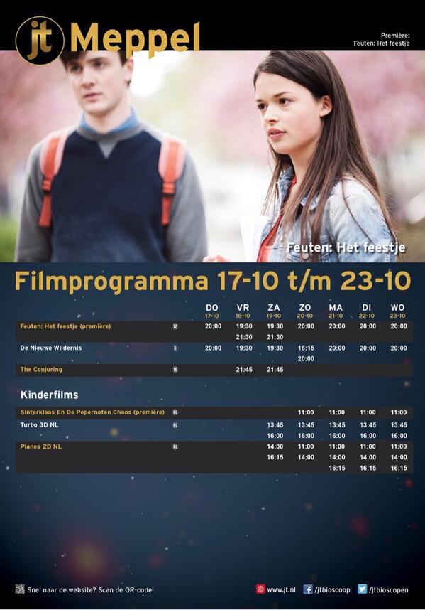Filmprogramma t/m 23 oktober. Nieuw: Feuten: Het Feestje