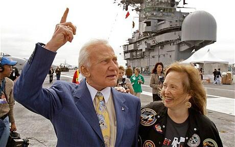 The 10 Best Pictures of Buzz Aldrin Pointing At Something: #6