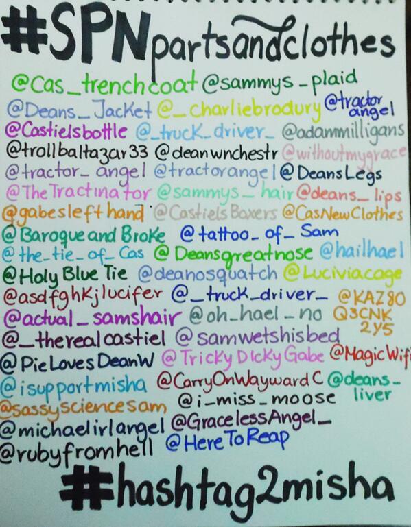 Hey <a href="/mishacollins/">Misha Collins</a> look, we did a thing. We're a huge family. #hashtag2misha