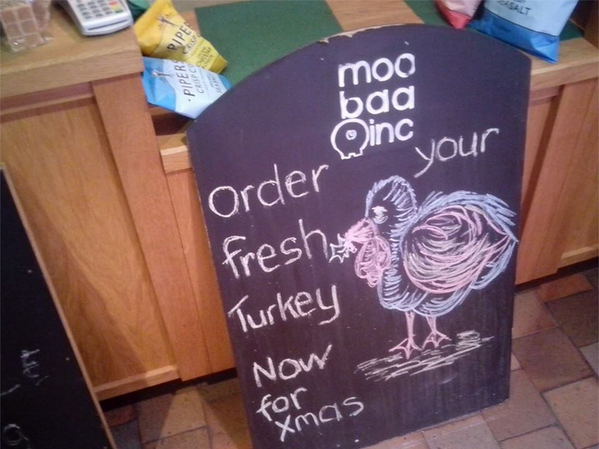 MooBaaOinc's tweet photo. Let's talk turkey! You can now order your #Christmas turkey, goose or capon in the shop. Call in to have a chat :) http://t.co/Fdi3OWSzO4