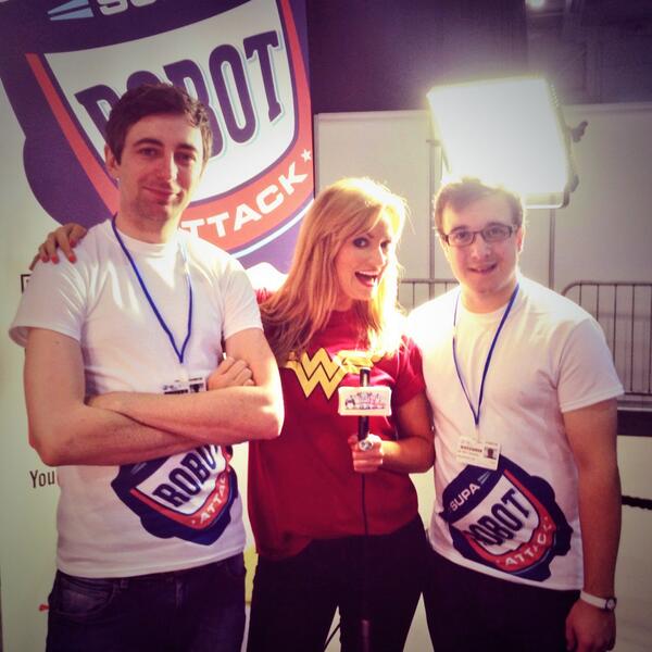 nikkideano's tweet photo. Met the ace lads at #suparobotattack  @PhilipHoy &amp; @willteamshock @JasonBradbury - I'm in love with their robots! http://t.co/m97IMcHsay