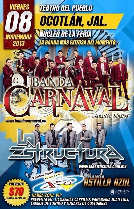 ClubEyS_Oficial's tweet photo. 8 noviembre OCOTLÁN JAL 
#TeatroDelPueblo
@LaEstructuraMX
@DavidEstructura
@_bandacarnaval
@rockycarnaval
No faltes http://t.co/e49MQLijPQ