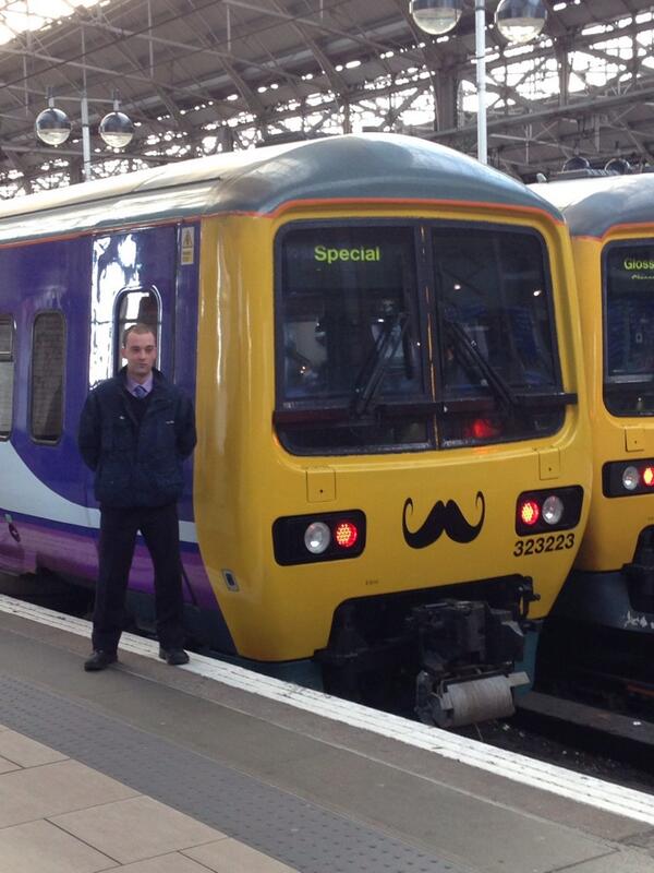 northernassist's tweet photo. The world's first Mo Train pulls into Manchester this morning  @MovemberUK #genmo http://t.co/rRBMSuSmuX