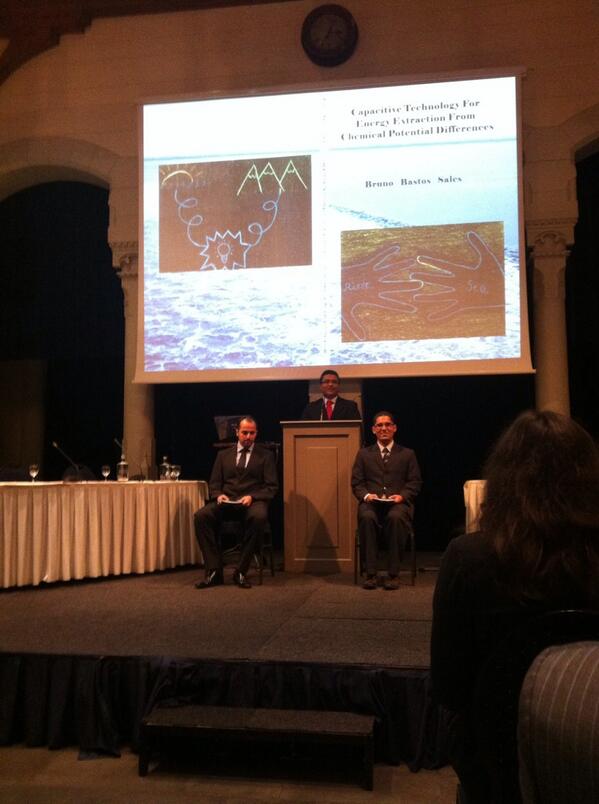 waterscience's tweet image. Bruno Bastos PhD dissertation on "Capacitive technology for energy extraction from chemical potencial differences"