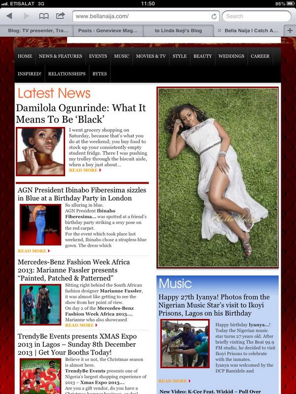 Theelizab_eth's tweet image. @ThinkIfan Ifan of existence! Guess who I just saw on Bella Naija's home page??? Mama I made it!! Hehehe