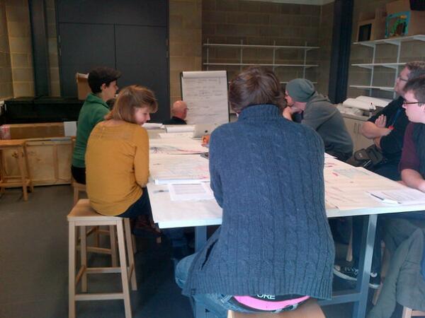 backstagectr's tweet image. Ideas are developing in our set design class #techmasterclass