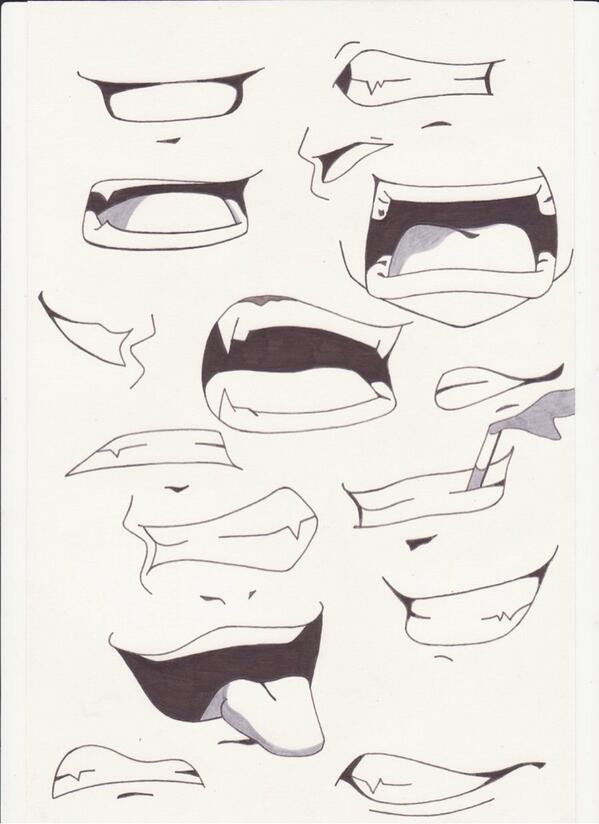 how to draw boy mouth