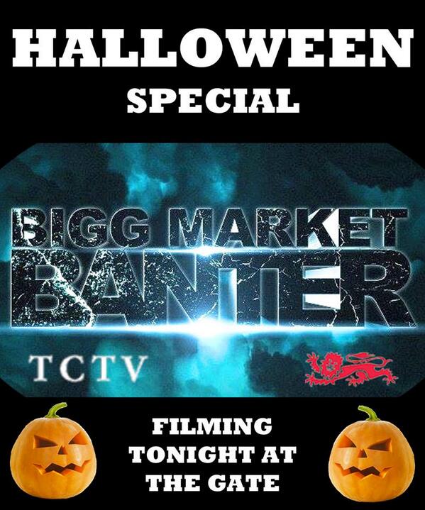 BiggMarketBants's tweet photo. @CourierOnline @nsrlive TONIGHT IS THE @BiggMarketBants HALLOWEEN SPECIAL,filming at the gate from 10pm #spookybanter http://t.co/weocxvIWKX