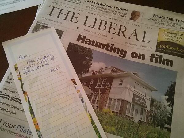 Thanks to Richmond Hill #Liberal newspaper for the front page article!  <a href="/RHCulturalPlan/">RichmondHill Culture</a> <a href="/myRichmondHill/">myrichmondhill</a>