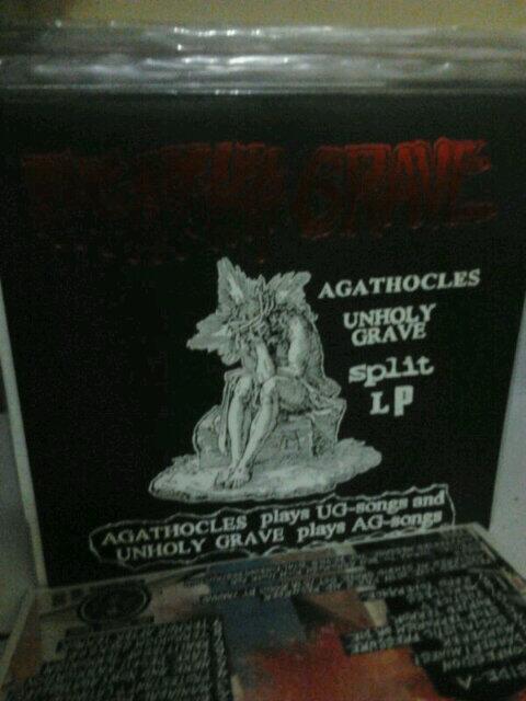Keotikulture's tweet image. AGATHOGRAVE - agathocles/Unholy Grave split 12"|sms 087771428457