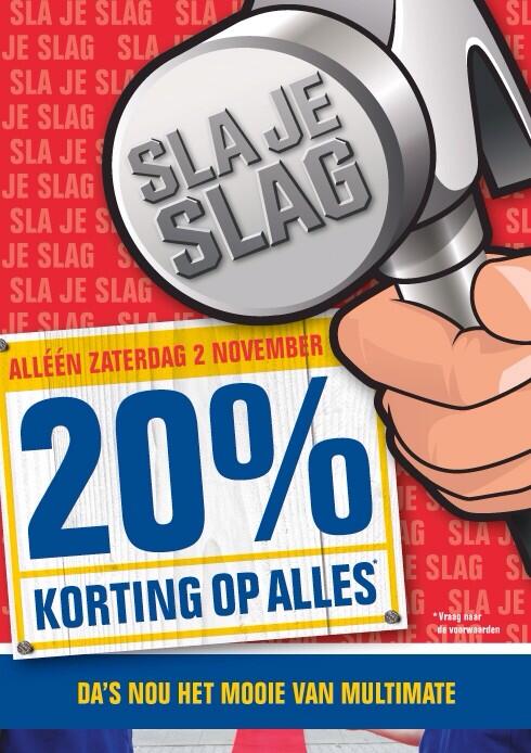 MultimateOBL's tweet image. As Zaterdag 2 november 20%korting op alles* (zie voorwaarden)