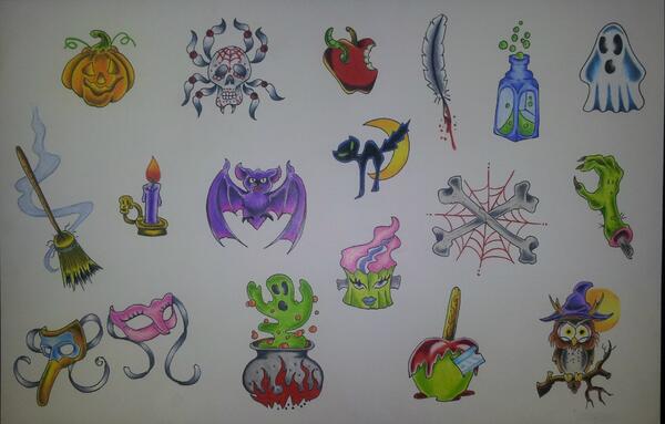 toprockertattoo's tweet photo. today and tomorrow we will be doing these designs for $31 for our Halloween special http://t.co/T3wQwZpnqH