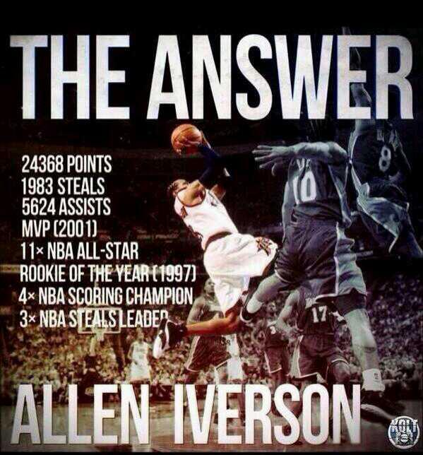 carcon7's tweet photo. @alleniverson the greatest of all time @Sixers http://t.co/KdsKbYp4uo