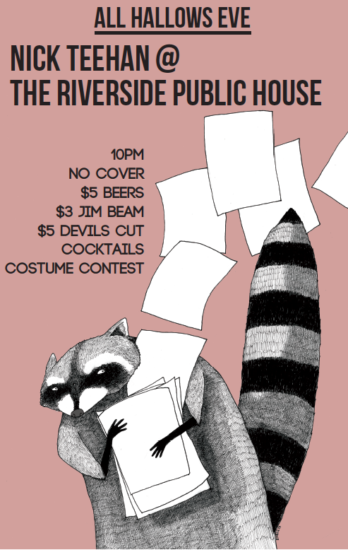 RiversidePublic's tweet photo. tomorrow night at the riverside. spooky music and cheap drinks w/ @NickTeehan &amp; friends http://t.co/682LXKKqY9