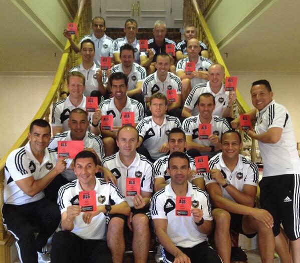 RedCardALS's tweet photo. KICK ALS! is grateful to Ricardo Salazar & all @PROreferees for Showing ALS (aka Lou Gehrig's Disease) the Red Card! http://t.co/iqLGjiBv2C