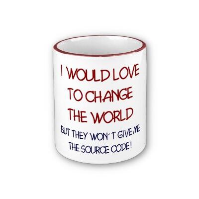 bashy_io's tweet image. I would love to change the world...
But they wouldn't give me the source code...
#ProgrammerQuote