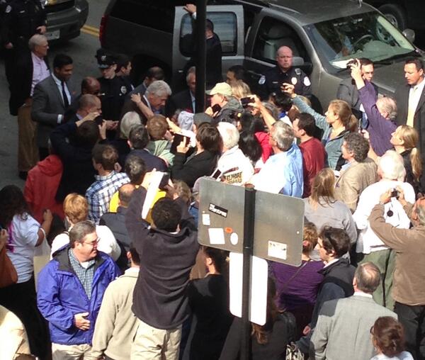 ProbeInc's tweet image. Did you get to see @billclinton at @cvilleparamount earlier today? We did - check out it out! #cville @DowntownMall