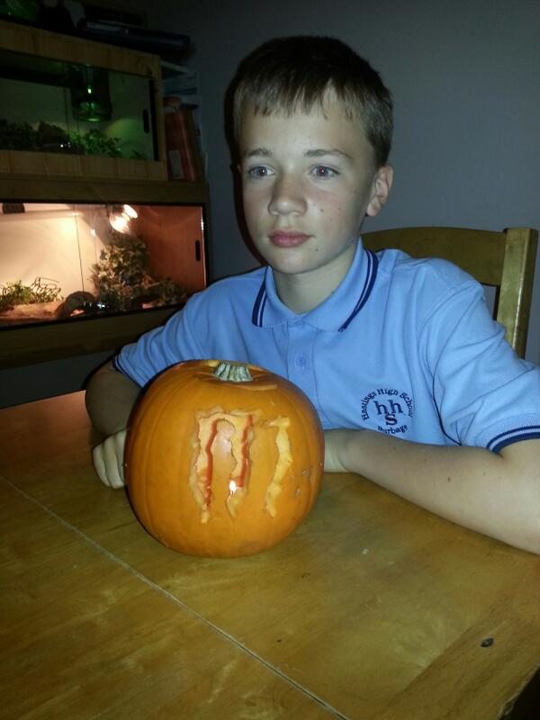 sal_sh's tweet photo. @MonsterEnergy  sons twist on monster pumpkin :-) http://t.co/tjlsuYGNAf