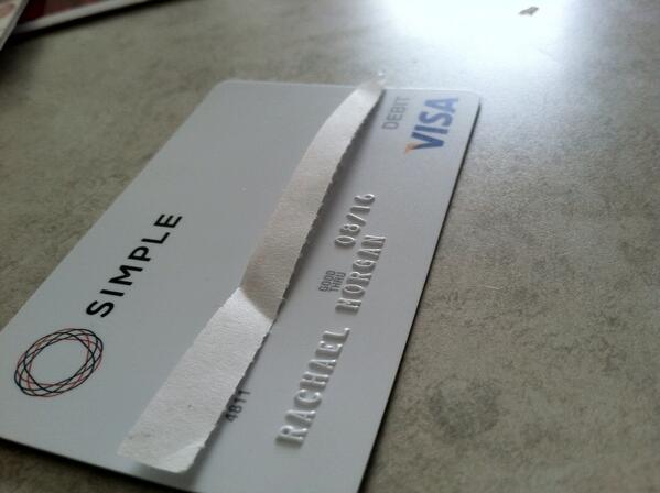 TehTumbleweed's tweet image. Love my covered up @simplify card. #SimpleBank #Love #ease #happiness