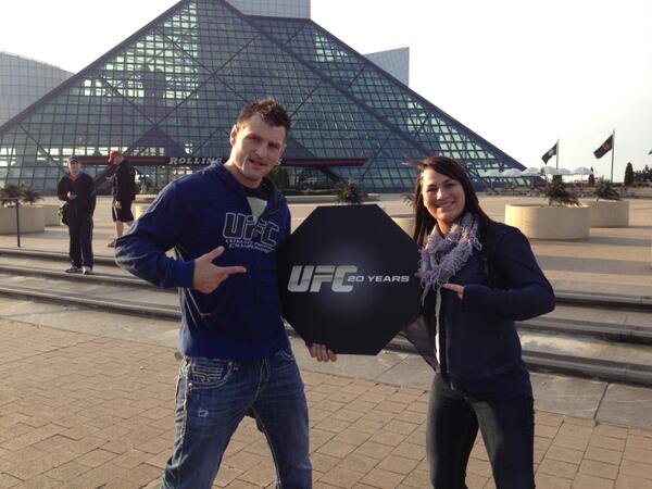 Heads up Cleveland! 1st to find <a href="/jessicaevileye/">Jessica Eye</a> &amp; <a href="/smiocic/">Hazime_g</a> at @rock_hall wins #UFC20Years #HUNT4UFC!