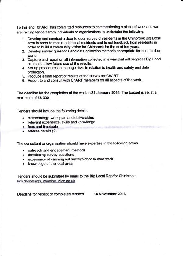 Door to door survey of residents tender page 2