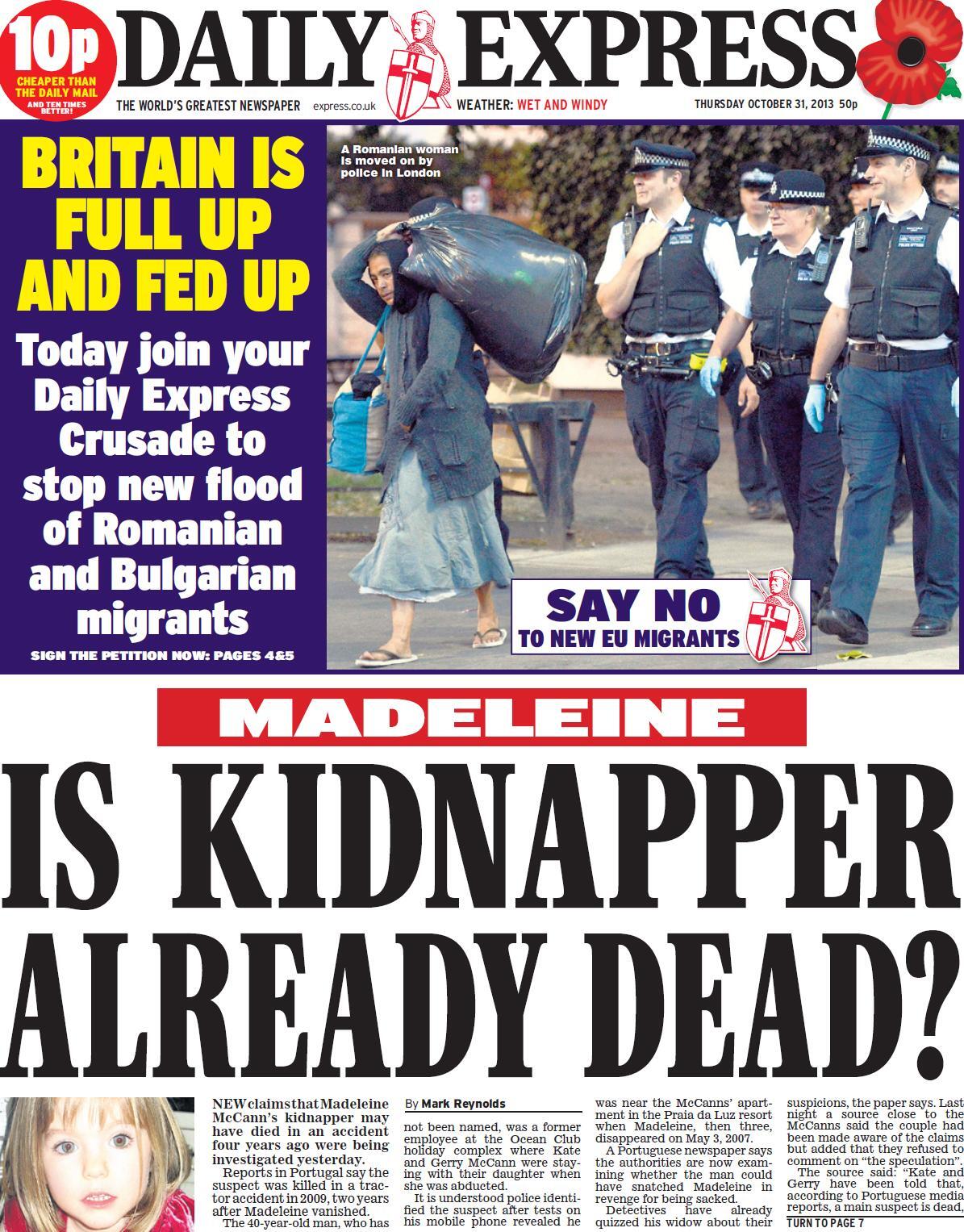 Sun: 'Maddie suspect dead' BX3BuEDCQAA2Iwz