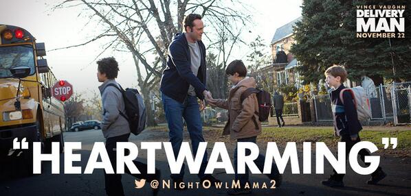 deliverymanfilm's tweet photo. Big laughs. Bigger heart. Don’t miss #VinceVaughn in #DeliveryMan 11/22. RT w/ #DeliveryManSweeps for a chance to win http://t.co/4fnOMrNbDo