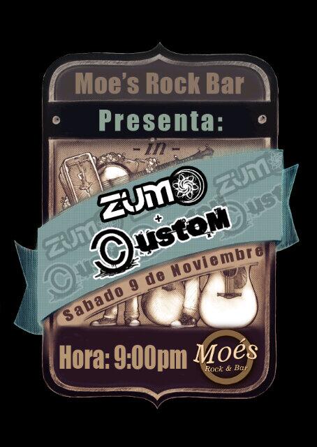CUSTOMbanda's tweet photo. Sábado 9/11 en @MoesRockBar @MAGUILASELECTOR @Jennilo58 @LaCiudadDelRock @RockParaguana http://t.co/On0d1cC5fz