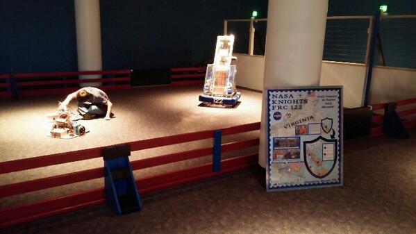 Setting up @vascnews for Robotics Saturdays this weekend!  Come see the action 10am - 12 at Va Air and Space Center