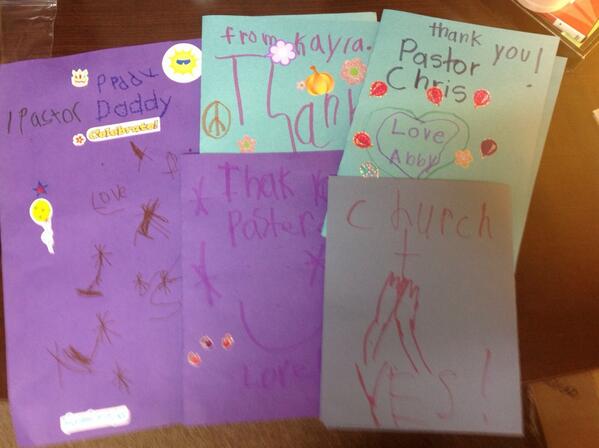 ChrisMorgan__'s tweet image. I love when the kids ministry @binghamtonfirst surprises me with thank you cards!!! #firstassembly