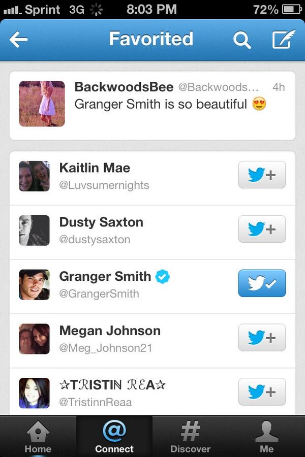 BackwoodsBee's tweet photo. Ahhh, he starred it! Made my night! 😍😍😍 http://t.co/vtm4NXlpqK