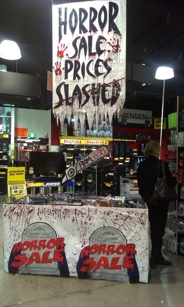 Colleen_JBaus's tweet photo. Horror prices slashed for Halloween! #jbhifi #HappyHalloween http://t.co/kHKTHXsUKg