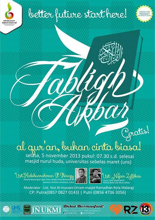 Salah satu  acara #SIFT2013 selanjutnya yaitu Tabligh Akbar tgl 5 Nov di <a href="/NH_IC/">HeyLove__</a> . by : <a href="/JNUKMIUNS/">JN UKMI UNS 2022</a> cc; <a href="/semarnews/">Tabloid SebelasMaret</a>