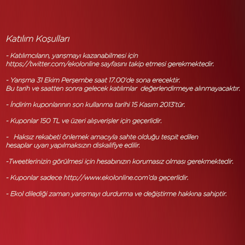 Lütfen yarışmamıza katılmak için katılım koşullarını okuyunuz.