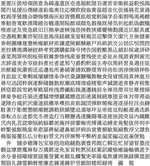 ちょうへいき亭 Q13 常用漢字の中で画数が一番少ないのは 一 と 乙 ですが 一番画数が多い漢字は何でしょう ほぼq Http T Co 3b7nf96ed5